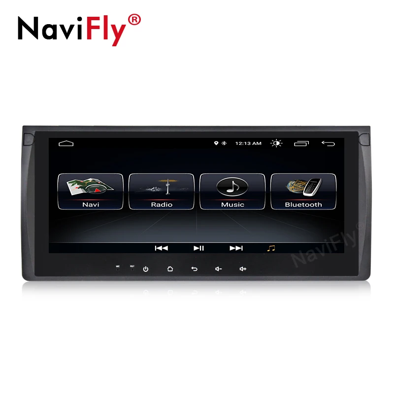 Navifly 10,25 дюймов Android 8,1 автомобильный DVD мультимедийный плеер для BMW X5 E53 E39 gps четырехъядерный стерео аудио навигация головное устройство DVR