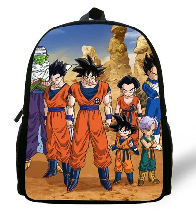 12-дюймовый герои мультфильмов Сунь Укун рюкзак Dragon Ball школьные ранцы для мальчиков принт Детский Рюкзак Mochila Escolar