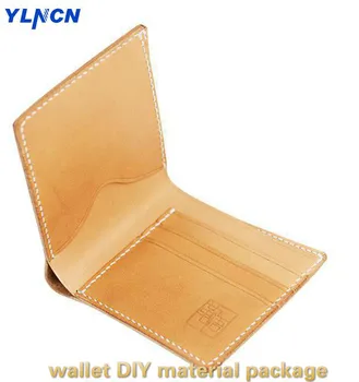 

16colors Handmade leather Cowhide DIY short wallet short clip Material package Semi-finished package creative homemade