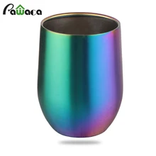 Бокалы для вина из нержавеющей стали с двойными стенками, вакуумная изоляция, форма для яиц, стакан для вина, Небьющийся Стакан для виски, посуда для напитков, барный инструмент