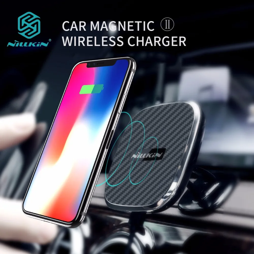 Nillkin Car Magnetic Qi Wireless Charger For iPhone XS Max XR X 8 Plus Quick Fast Charging Car Holder For Samsung Note 9 8 S9 S8