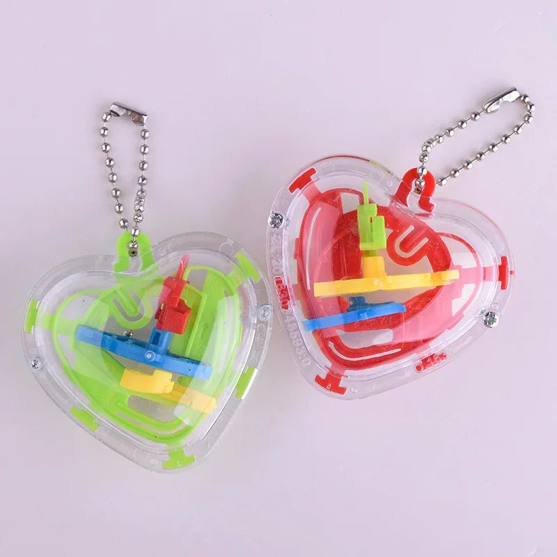 

50 Steps Heart Shape Labyrinth 3D Maze Portable Early Learning Educational Toys Test Balance Puzzle Kids Toys Gifts