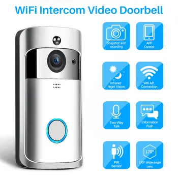 

Video Doorbell Intercom Wireless WiFi Video Camera IP 720P Two Way Audio Infrared Night Vision APP Control Via Smartphone