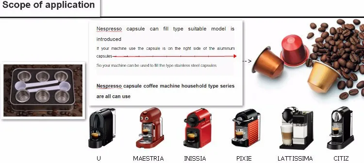 DIY 100x Al foil 6x многоразовая нержавеющая стальная металлическая машина совместимая капсула для Nespresso
