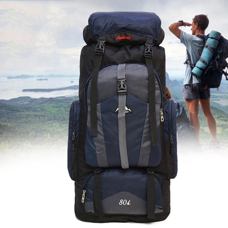 

80L Waterproof Large Capacity Outdoor Backpack Fashion Sports Bag Multi-function Riding Backpack Practical Tactical Backpack
