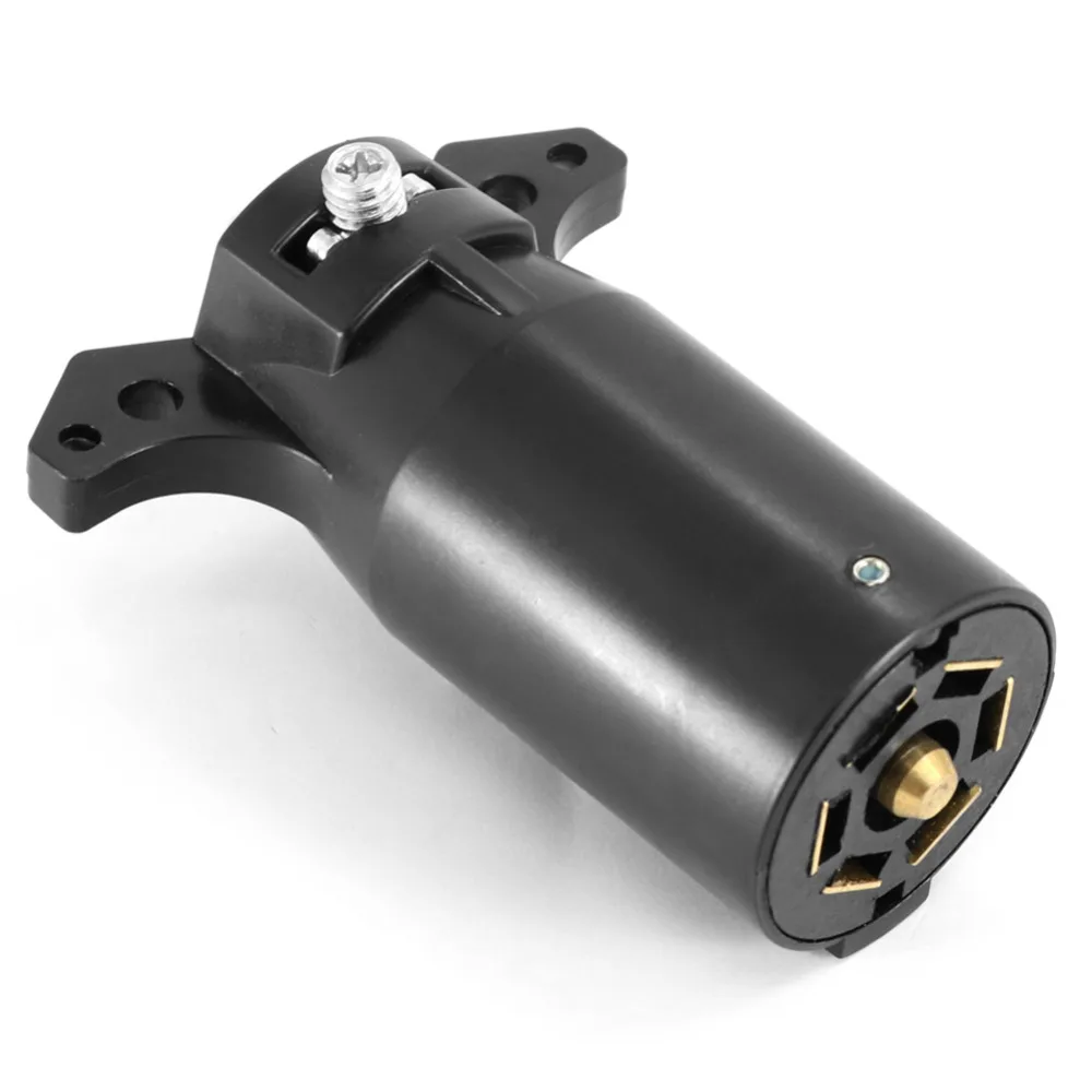 Tirol T21847d 7 دبوس مقطورة التوصيل البلاستيك 7 طريقة شفرة جولة موصل التوصيل RV أجزاء الذكور 12 V سحب شريط سحب-مقطورة نهاية