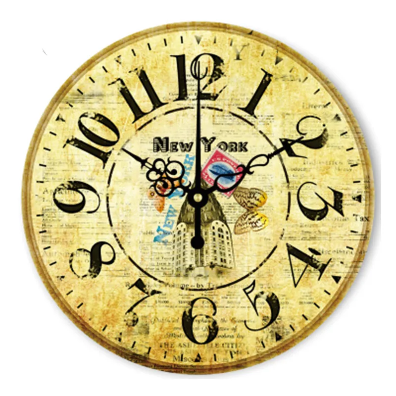 

2018 Wall Decor Tower New York Big Ben Clock Famous Building Architecture Model 14 inch Large Wall Clock Watch Modern Design