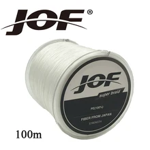 JOF смотанная леска 100 м 4 нити 8 цветов PE большая лошадиная сила PE плетеная рыболовная леска