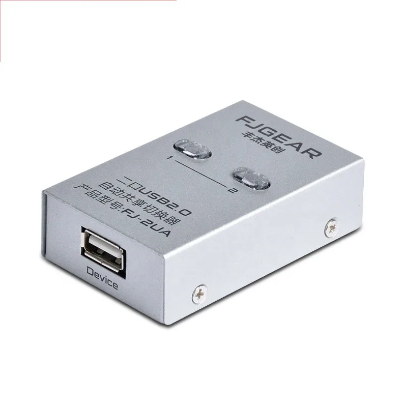 2 port USB Switch selector Auto Printer switch Sharer 2 in 1 out Two computers share 5