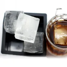 Маленькая 4 Кубика квадратная четырехрешетчатая Силиконовая Круглая формочка для мороженого Форма силикагель ледяная решетка