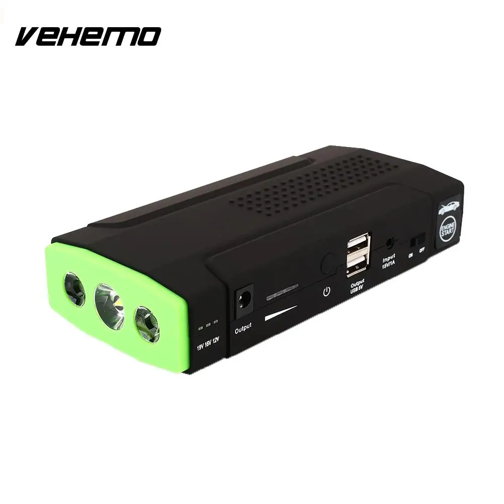 Dual USB Portable Jump Starter Kit Emergency Battery Charger Power Kit DIY Supplies Car Jump Starter Kit