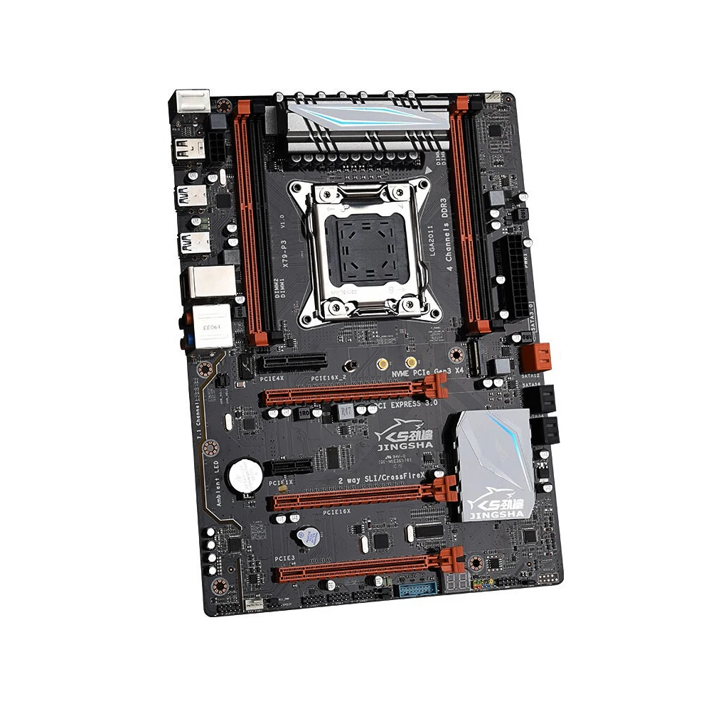 

Jingsha X79P3 LGA 2011 Motherboard M.2 High Speed E5 LGA2011 Motherboard Processor ATX DDR3 64GB Mainboard PCI-E3.0 NVME