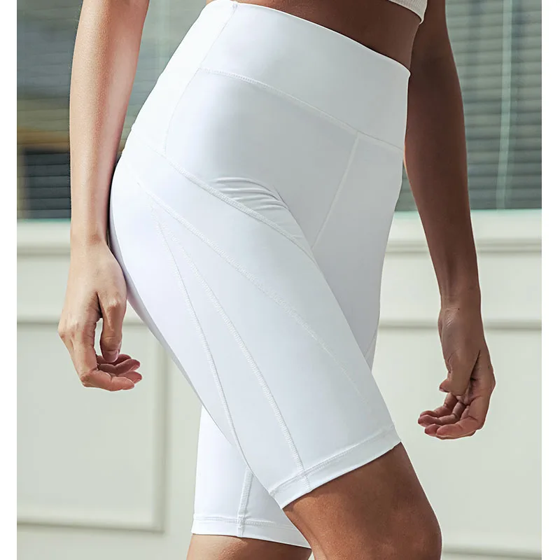 

Knee Length High Waist Yoga Shorts for Women Gym Shorts Athletic Fitness Sport Jogging Trouser Gym Running Cycling short