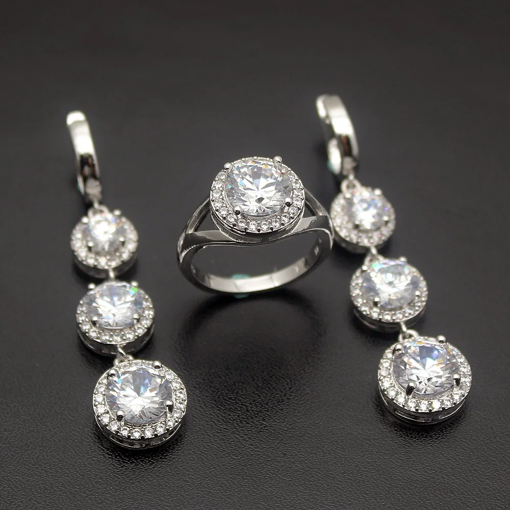 Buy Round Jared Jewelry Sets Blue , Green , White 925 Sterling Silver Ring