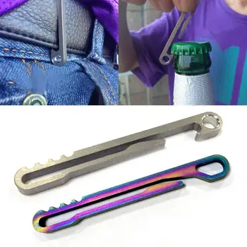 

bottle opener Titanium Ti buckle belt outdoor clip TC4 edc multifunction camp keyring multi multipurpose hike