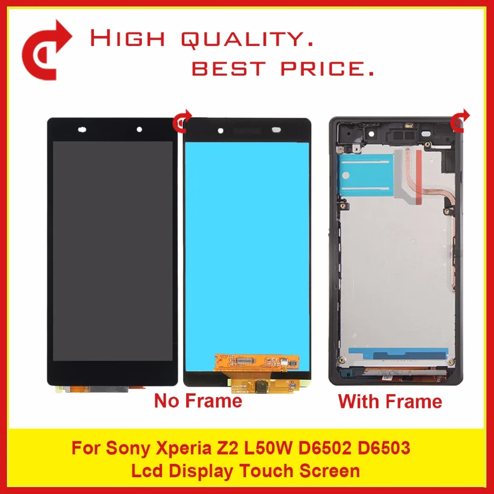 

High Quality 5.2" For Sony Xperia Z2 L50W D6502 D6503 LCD Display With TouchScreen Digitizer Sensor Panel+Free Shipping
