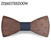 2018new рисунок дерева лук галстук мужской комплект галстук партии Галстуки corbatas Бизнес Бабочка Череп запонки установить
