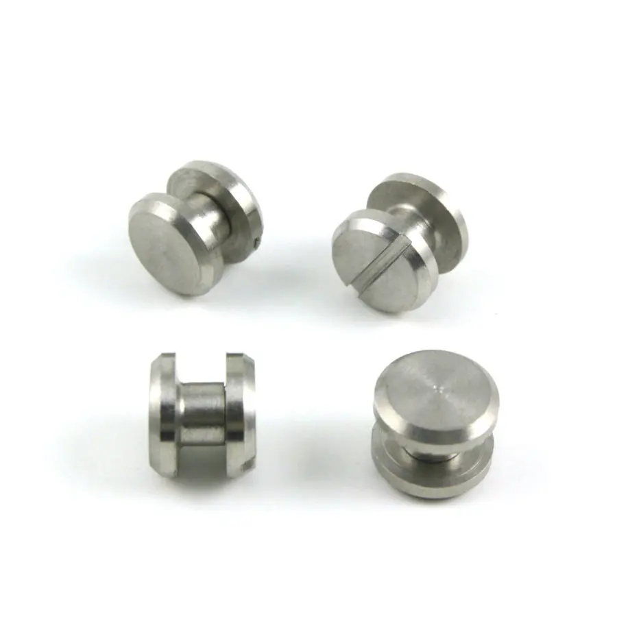 

20 Set 8*3mm 304 Stainless Steel Rivet Chicago Screw for Leather Craft Flat Head