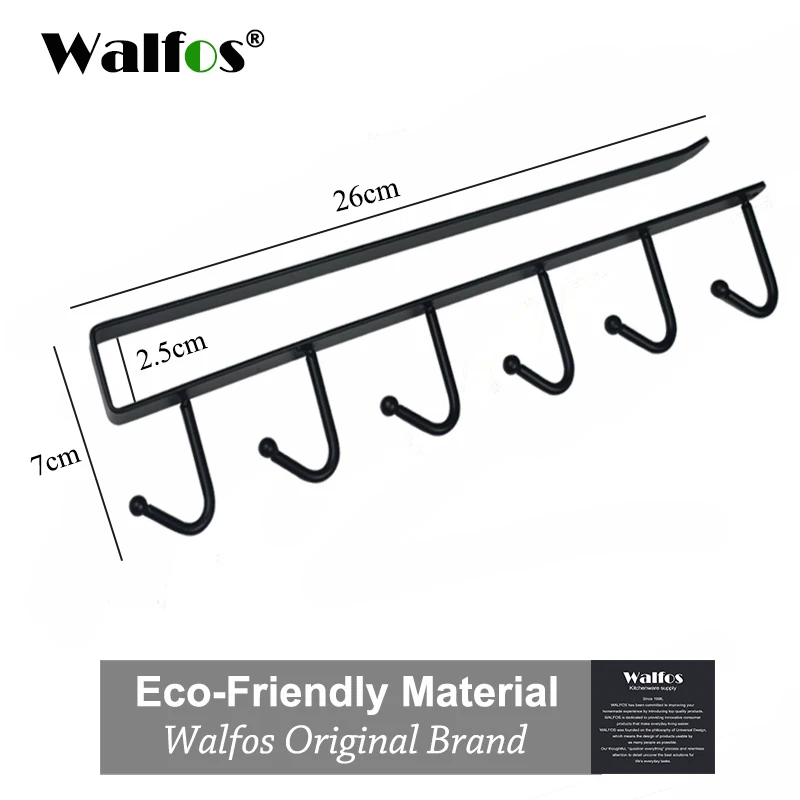 WALFOS Железный кухонный стеллаж для хранения шкаф с подвесной полкой-крюком вешалка для посуды грудной клетки хранения полка-органайзер для ванной держатель