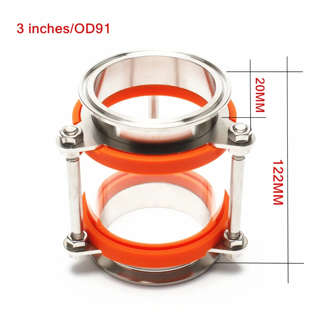 Новый 3 &quot(OD91) Dioptr Dephlegmator Moonshine reflux из нержавеющей стали смотровое стекло тройная