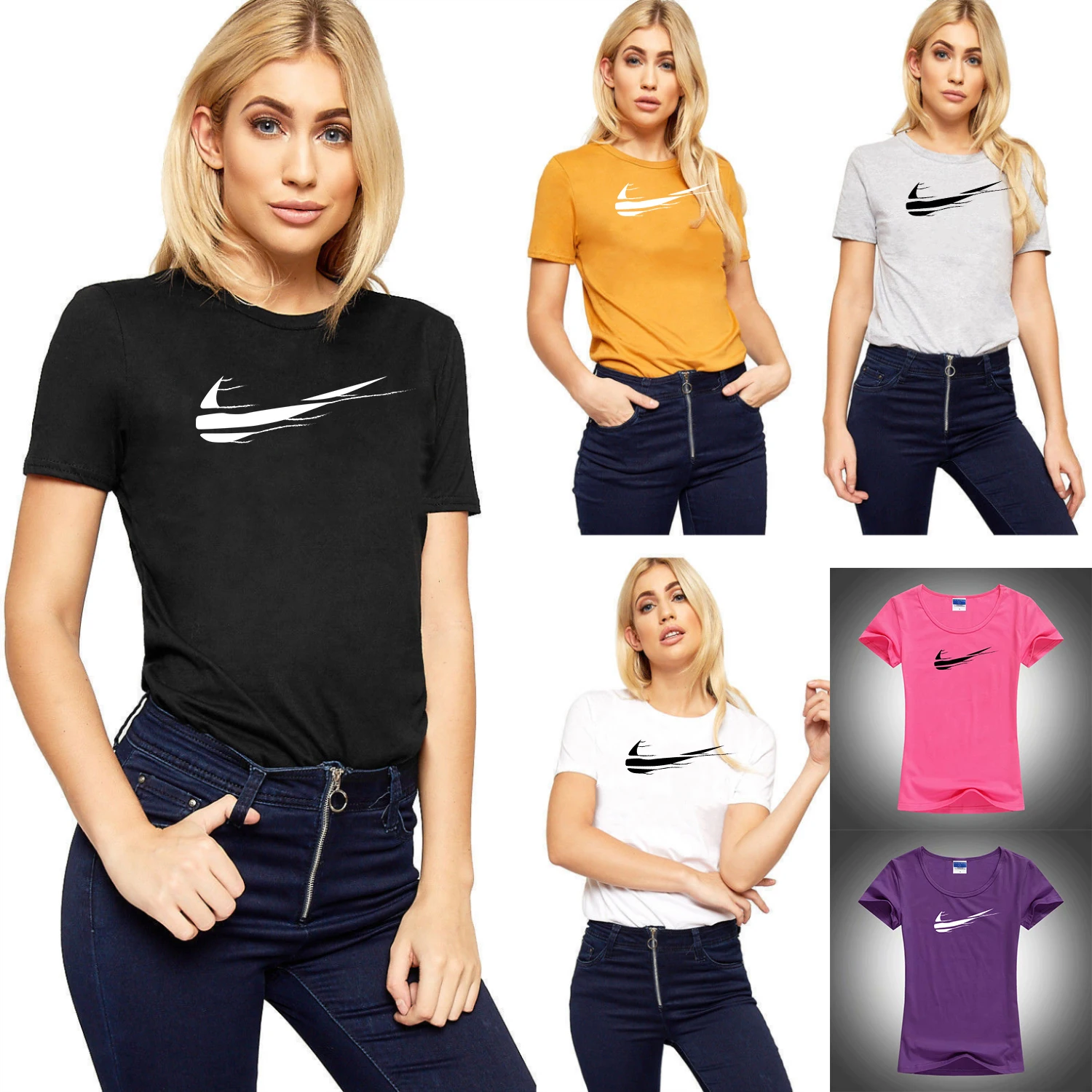 

2019 Brand harajuku t-shirt Women tops t-shirts Top quality 100% cotton tshirt short sleeve Casual t shirt camiseta mujer femme