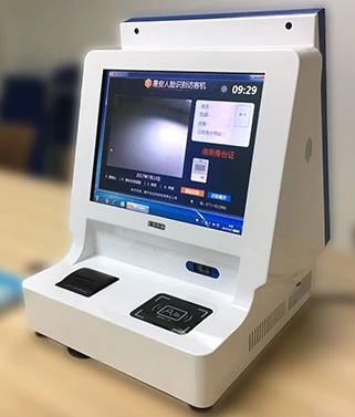 

15 inch Desktop Visitors management check in/out time recording attendance with Face and ID Recognition