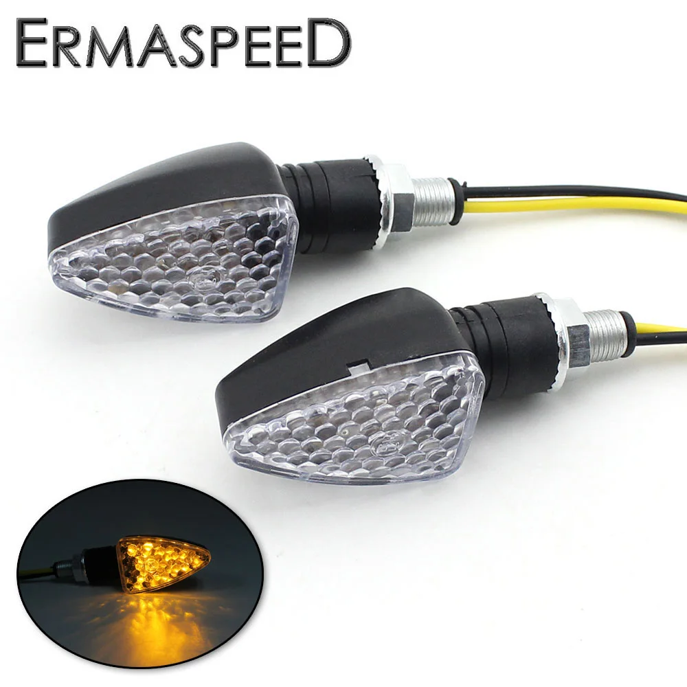 

2Pcs Motorcycle Accessories 15 LED Turn Signal Lights Turn Signal Indicators Yellow Universal for YAMAHA KTM DUCATI APRILLA BMW