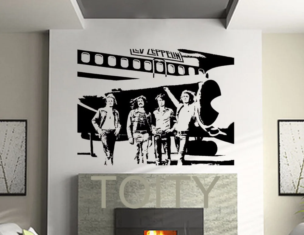 Led Zeppelin Wall Stickers English Rock Band Vinyl Decals Heavy Led Zeppelin Wall Stickers English Rock Band Vinyl Decals Heavy Metal Art Decor Dorm Home Room Interior Music Mural In From Garden On