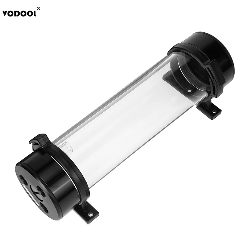 melhor 234mm Cilindro Tanque Reservatório De Água G1 4 Fio Kit De Refrigeração De Água Do Radiador Para PC Computador Componente Líquido Água sistema de refrigeração