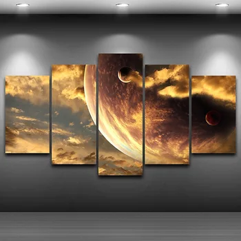 

framed spray painting poster decoration for home decor wall art pictures artistic print drawing on canvas stars universe AE0131