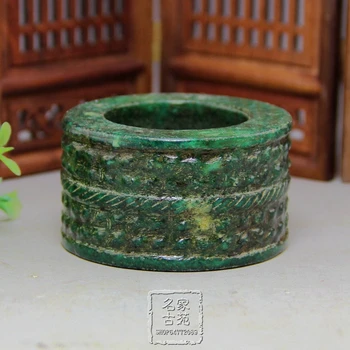 

Free shipping antique jade collection pendant ring wholesale natural snow hand pieces