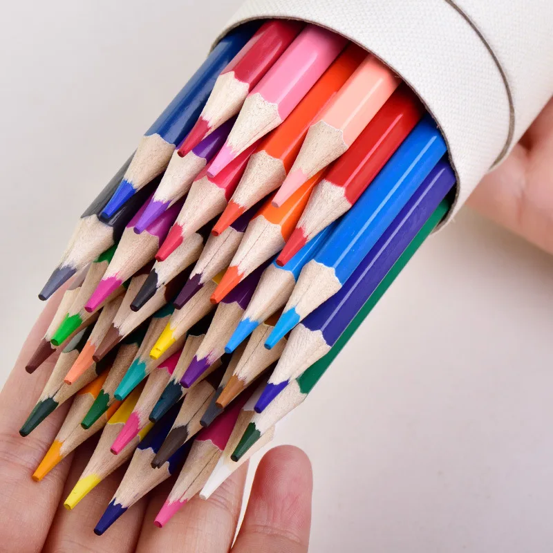 

2019 Deli 12/24/36/48 Watercolor Color Pencil Set For Professional Drawing Painting Sketch Paper Box Art School Supplies