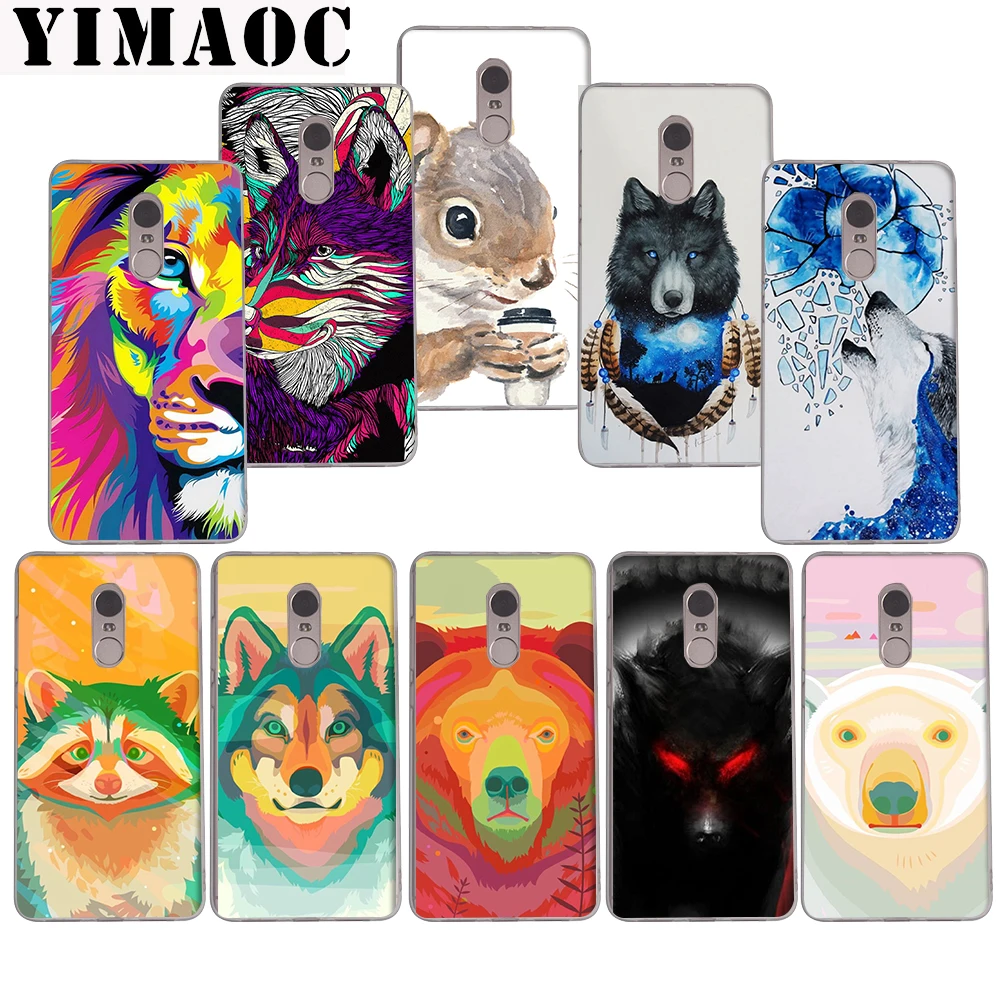 

YIMAOC 140z cute Raccoon Soft Case for Xiaomi Mi a1 a2 f1 6 8 lite se mix 2s Redmi 5 6 6a S2 Plus 5A Note 5 6 Pro 4 X