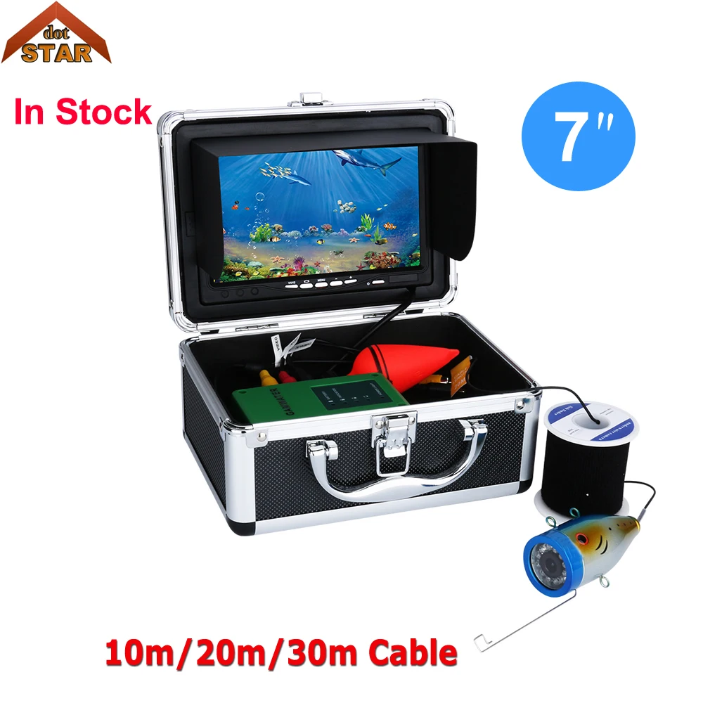 Stardot Ice Underwater Fishing Video Camera Fish Finder 7"Color 1000TVL Fishing Monitor White/Infrared IR LED Fishfinder 