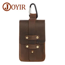 JOYIR винтажные поясные сумки Натуральная кожа Мужская Дорожная поясная сумка, набедренная сумка поясная сумка Мобильный мешочки для телефона для человека 6337
