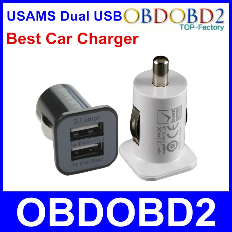 5V 3.1A USAMS Micro Auto Universal Dual 2 Port USB Car Charger