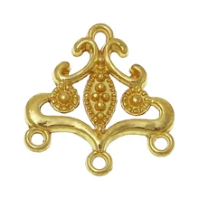 DoreenBeads соединители из цинкового металлического сплава, фурнитура, неровный золотой цвет, полые 21 мм(7/") x 20 мм(6/8"), 8 шт., новинка