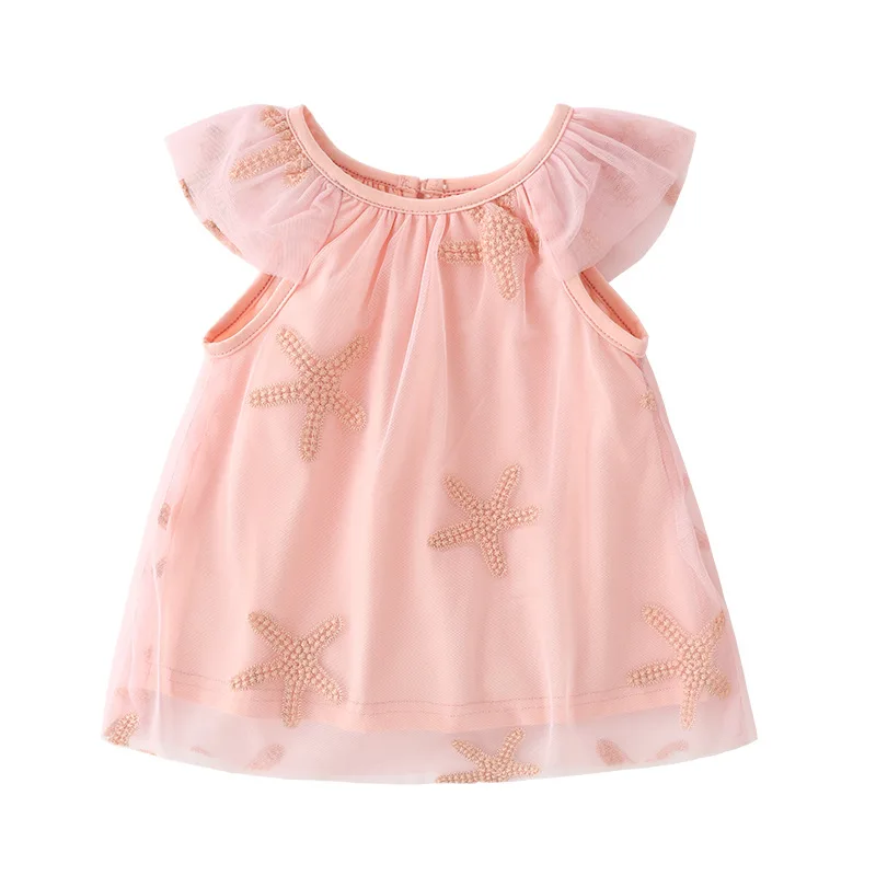 Летнее платье без рукавов для маленьких девочек; vestido infantil; одежда для маленьких девочек; платья; Одежда для девочек; розовое платье для маленьких девочек 2 лет