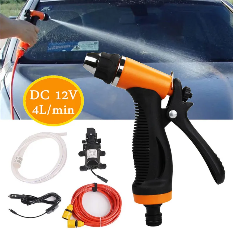 

12V 65W Car Electric Washer Portable High Pressure Washing Machine 4L/min Water Pump Kit Universal Marine Deck Sprayer