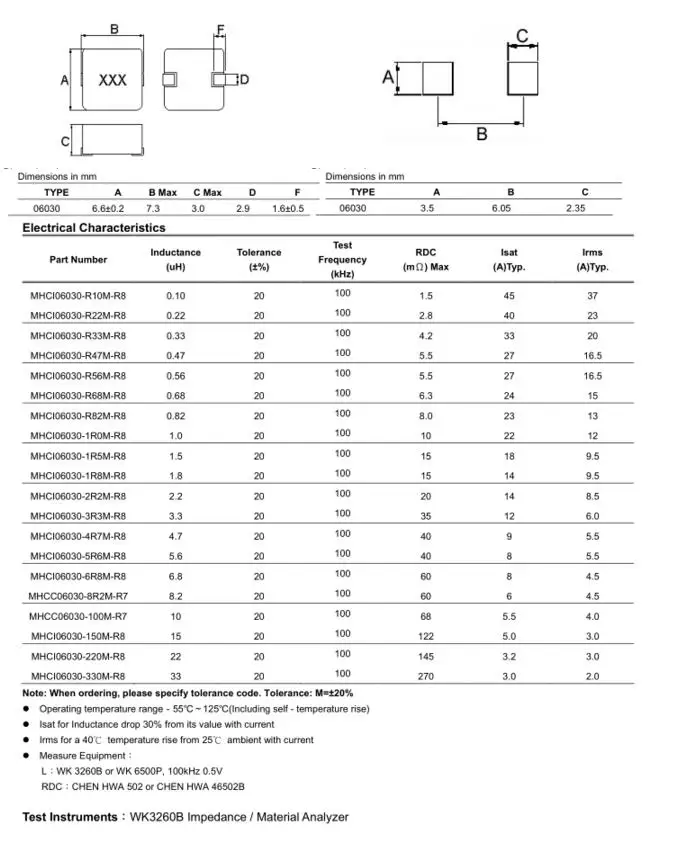 10 шт./лот SMD чип индуктор 0630 1uH 2.2uH 3.3uH 4.7uH 6.8uH 10uH 15uH 22uH SMD Мощность адаптера переменного тока