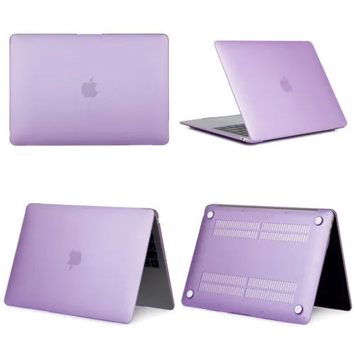 New Laptop Case For Apple Macbook Air Pro Retina 11 12 13 15,Cover for mac book New Pro 13.3 15.4 inch With Touch Bar,A1932+Gift - Цвет: Matte Purple