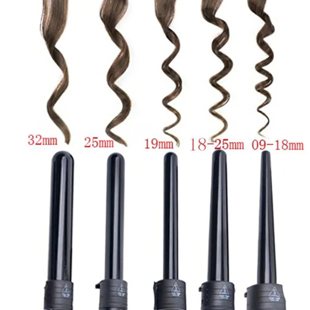 dodo brand hair curler 5 in 1 curling wand 5pcs interchangeable hair