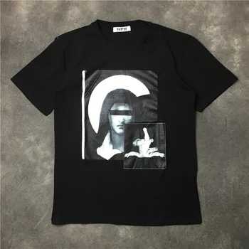 

High New Novelty 2017 Men Virgin Mary Halo Kids T Shirts T-Shirt Hip Hop Skateboard Parkour Street Cotton T-Shirts Tee Top #E56