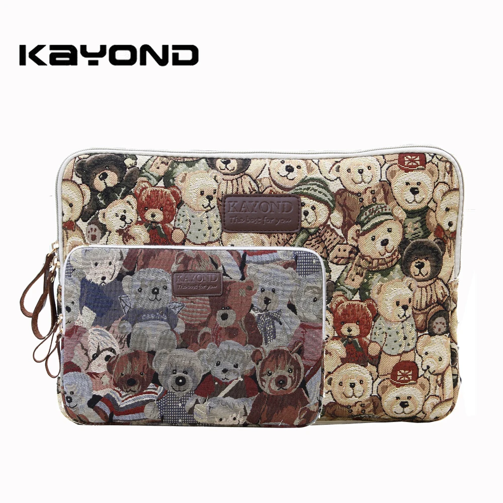 Чехол для MacBook Air Pro iPad 8 11 12 13 14 15 дюймов с принтом мишки|cover for macbook|cover macbook airlaptop case bag
