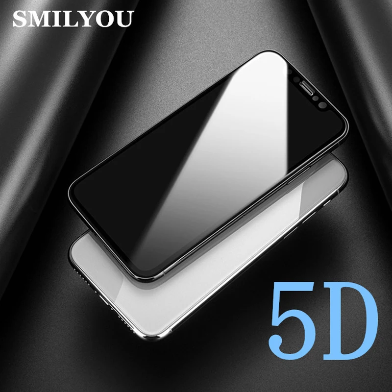SMILYOU 5D изогнутые Экран протектор для iPhone X 8 7 6 Plus Edge Full Cover пленка S закаленное