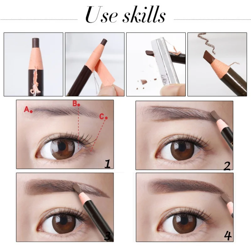 5pcs/set Makeup Eyebrow Pencil Waterproof Microblading Black Brown Gray Eyebrow Peel-off Pencil 5pcs/set Makeup Eyebrow Pencil Waterproof Microblading Black Brown Gray Eyebrow Peel-off Pencil