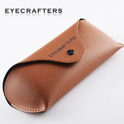 Eyecrafter Оригинал искусственная кожа коричневый футляр для солнцезащитных очков