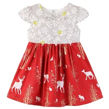 Рождественская одежда для маленьких девочек; платье без рукавов с цветочным принтом; летняя одежда для маленьких девочек; Детские праздничные платья принцессы; От 2 до 6 лет