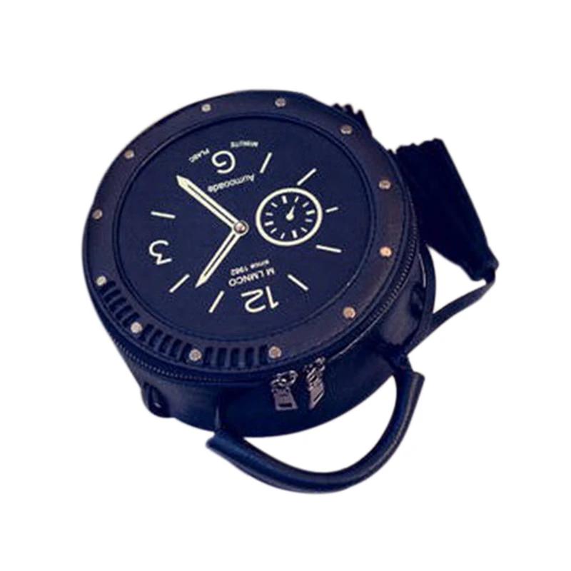 

ABDB-New Fashion Style Fashion Hot Women Tassel Clock Print Pu Leather Handbag Shoulder Bag Messenger Satchel Purse Satchel To