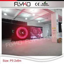 P50mm 2x6 m светодиодный экран DMX fuction с sd-картой с футляром для полета